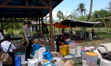 Himbauan-Adaptasi-Kebiasaan-Baru,-Polsek-Pantar-Barat-Laksanakan-Patroli-Pasar