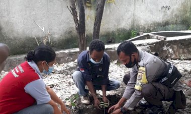 Bhabinkamtibmas-Kec.-ATU-Polres-Alor-Lakukan-Penghijauan-Di-penghujung-tahun-2020
