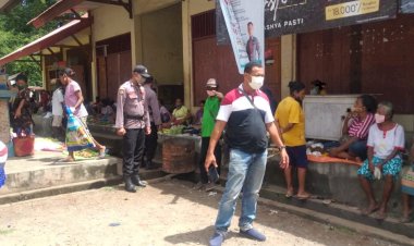 Penertiban-Prokes-di-Pasar,-Sejumlah-warga-di-berikan-teguran