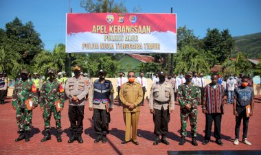 Jaga-Keutuhan-NKRI,-Polres-Alor-Gelar-Apel-Kebangsaan-dan-Pemberian-Penghargaan