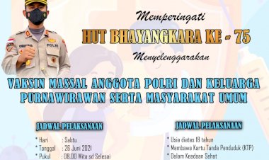 Polri-Peduli-Kemanusian,-Polres-Alor-Ajak-Masyarakat-Ikuti-Vaksinasi-Massal