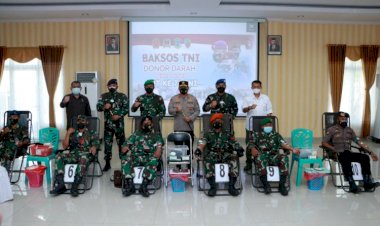 HUT-Ke-76-TNI,-Kapolda-NTT-Hadiri-Kegiatan-Bakti-Sosial-Donor-Darah-di-Lanud-Eltari-Kupang
