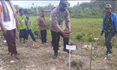 Peduli-lingkungan-Polsek-Alor-Selatan-dan-Orari-Lokal-Alor-Lakukan-Penanaman-Pohon