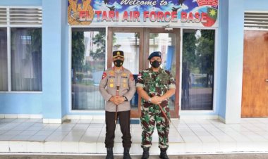Upaya-Untuk-Meningkatkan-Sinergitas-dan-Soliditas-TNI-Polri,-Kapolda-NTT-Kunjugi-Pangkalan-Udara-El-Tari-Kupang