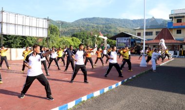 Polres-Alor-Gelar-Olah-Raga-Bela-Diri-Polri