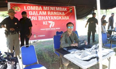 Polres-Alor-Gelar-Lomba-Menembak,-Dalam-Rangka-Hari-Bhayangkara-ke-77