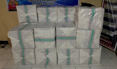 Polres-Alor-Selidiki-Kasus-Dugaan-Peredaran-Rokok-Ilegal:-Satuan-Reskrim-Kembali-Amankan-21-Karton-Rokok