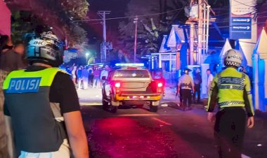 Polres-Alor-Bubarkan-Tawuran-di-Simpang-Putralio,-Water-Cannon-Dikerahkan