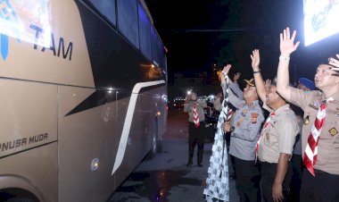 Sukseskan-Upaya-Menanggulangi-Kebakaran,-Kapolres-Lepas-Kontingen-Ikuti-Jambore-Karhutla-2025