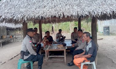 Kapolsek-Alor-Timur-Pimpin-Patroli-dan-Sambang-Kamtibmas-di-Desa-Maritaing,-Ajak-Warga-Jaga-Keamanan-Lingkungan