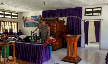 Polsubsektor-Pureman-Gelar-Patroli-dan-Minggu-Kasih-di-Desa-Purnama,-Warga-Diimbau-Jaga-Kamtibmas