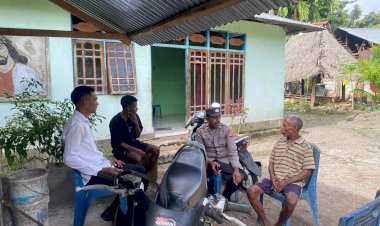 POLSEK-ALOR-TIMUR-LAKSANAKAN-PATROLI-KAMTIBMAS-DAN-SAMBANG-WARGA-DI-DESA-MARITAING