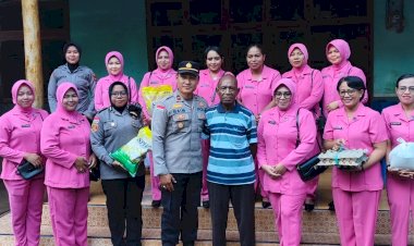 Jelang-Hari-Bhayangkara-ke-80,-Polsek-Alor-Barat-Daya-Bersama-Bhayangkari-Gelar-Anjangsana-kepada-Purnawirawan-dan-Warakawuri-Polri
