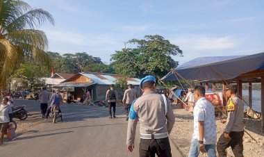 Polsek-Pantar-Tingkatkan-Patroli-Dialogis-di-Pasar-Kabir,-Warga-Diimbau-Waspadai-Miras-dan-TPPO