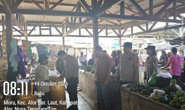 Polsek-Abad-Intensifkan-Patroli-di-Pasar-Moru,-Imbau-Masyarakat-Jaga-Kamtibmas