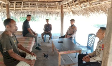 POLSEK-ALOR-TIMUR-GELAR-PATROLI-DAN-SAMBANG-WARGA-MARITAING,-AJAK-MASYARAKAT-BERSAMA-JAGA-KAMTIBMAS