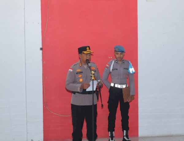 Kapolres Alor Pimpin Upacara Kenaikan Pangkat Pengabdian AKP Ferdinan Yalla Menjadi Kompol
