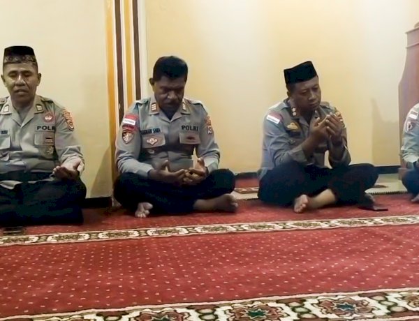 Dalam Rangka HUT Polairud ke - 75, Polres Alor Panjatkan Doa Bersama untuk Korban Bencana Alam
