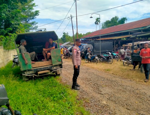 Polsek Alor Selatan Laksanakan Patroli Pengamanan Aktivitas Pasar Kelaisi Timur