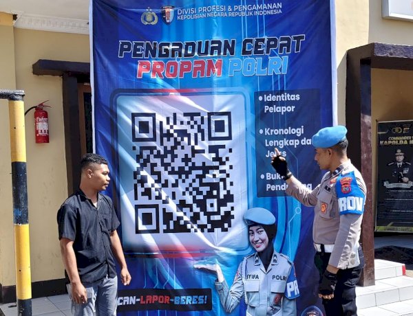 Seksi Propam Polres Alor Gelar Sosialisasi Layanan Pengaduan Cepat Melalui Barcode