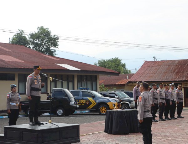 Kapolres Alor Pimpin Upacara Sertijab Kasat Binmas, Kasat Narkoba dan Kapolsek Pantar Barat