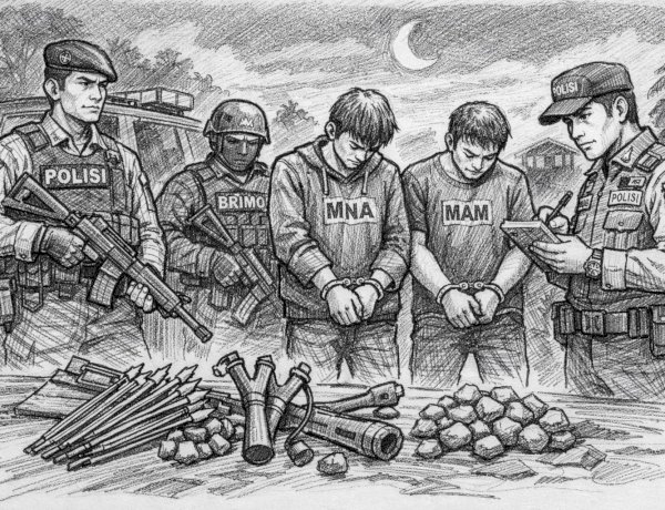 DIGAGALKAN SEBELUM TERJADI, POLRES ALOR AMANKAN PELAKU DAN SAJAM DIDUGA UNTUK TAWURAN