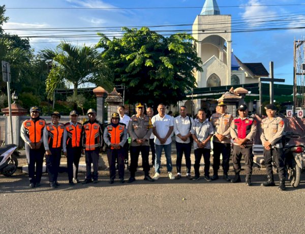 Kapolres Alor Tinjau Pengamanan Ibadah Paskah, Berjalan Aman dan Kondusif