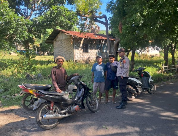 Patroli Dialogis Polsek Alor Timur, Ajak Warga Desa Maritaing Jaga Kamtibmas dan Hindari Konflik Sosial
