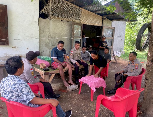 Polsek Alor Timur Gelar Patroli Kamtibmas dan Sambang Warga di Desa Maritaing