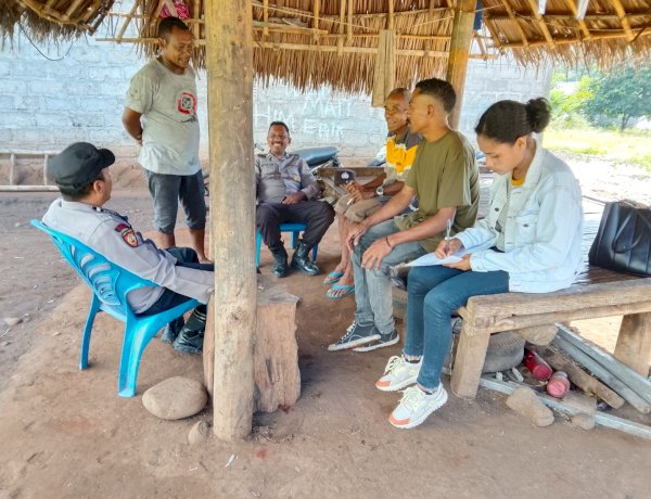Patroli dan Sambang Kamtibmas, Polsek Alor Timur Ajak Warga Jaga Keamanan Lingkungan