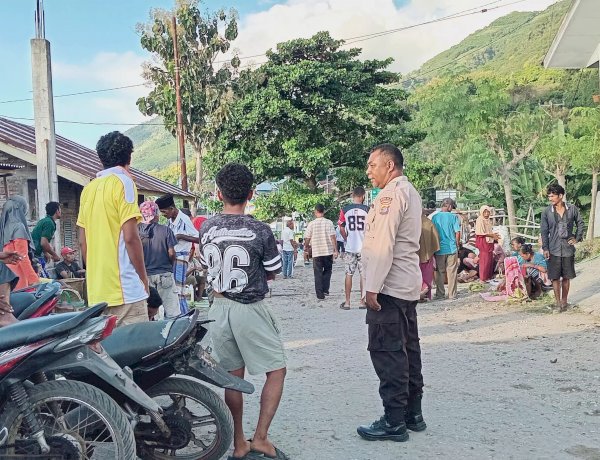 Polsubsektor Pantar Timur Intensifkan Patroli dan Pengamanan Pasar Tradisional Bakalang, Warga Diimbau Jaga Kamtibmas