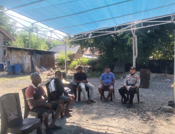Polsek Alor Timur Intensifkan Patroli Kamtibmas dan Sambang Warga di Desa Maritaing