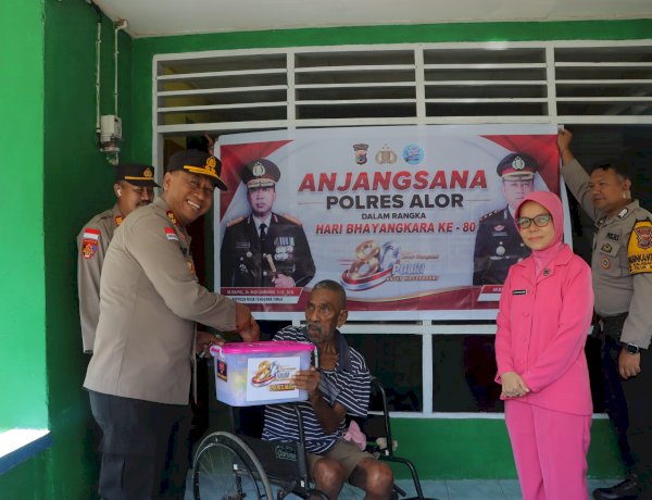 MELALUI ANJANGSANA HARI BHAYANGKARA KE-80, POLRES ALOR TEBAR KEPEDULIAN DAN PERKUAT KEBERSAMAAN