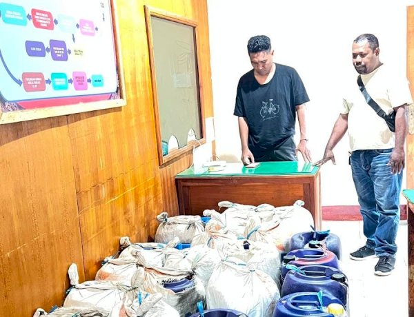 Polres Alor Gagalkan Penyelundupan 1.085 Liter Miras Tradisional Asal Kiser