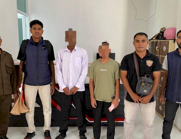 Perkara Penyalahgunaan Senjata Tajam, Satreskrim Polres Alor Serahkan Dua Tersangka dan Barang Bukti ke Kejari Alor
