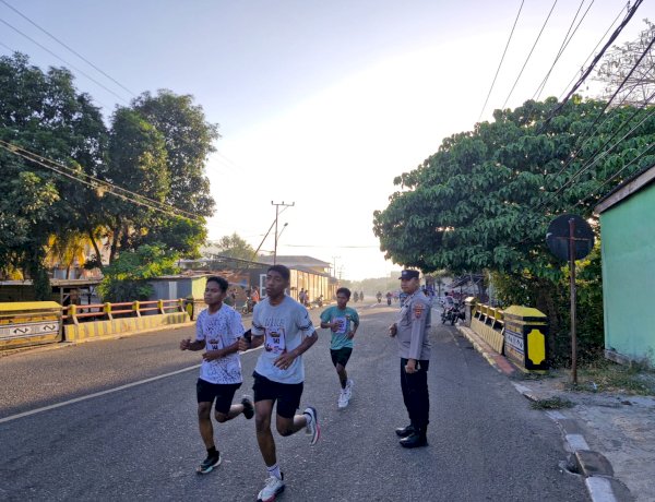 PERSONEL POLRES ALOR LAKSANAKAN PENGAMANAN ALOR EXOTIC FUN RUN II, KEGIATAN BERLANGSUNG AMAN DAN TERTIB