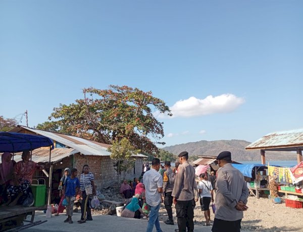 Patroli Dialogis di Pasar Kabir, Polsek Pantar Imbau Warga Jaga Kamtibmas, Hindari Miras dan Waspadai TPPO