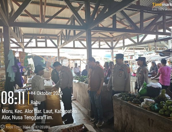 Polsek Abad Intensifkan Patroli di Pasar Moru, Imbau Masyarakat Jaga Kamtibmas