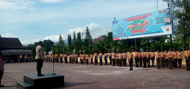 Kapolres Alor Buka Lomba Keterampilan Baris Berbaris Piala Kapolres Alor CUP II Tahun 2020