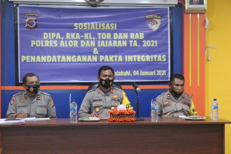 Polres Alor Gelar Sosialisasi DIPA TA 2021 Untuk Wujudkan Transparansi Anggaran