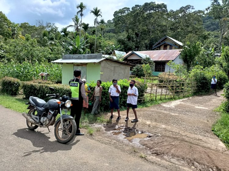 Polsek Alsel Laksanakan Patroli Yustisi dan Himbauan Prokes