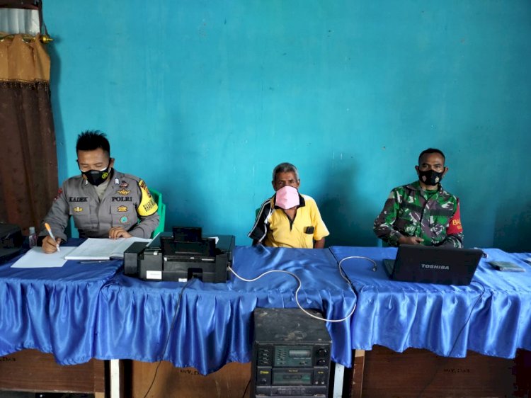 Bhabinkamtibmas Desa Adang Buom Hadiri Rapat Koordinasi Persiapan Pembentukan Kampung Tangguh Nusantara