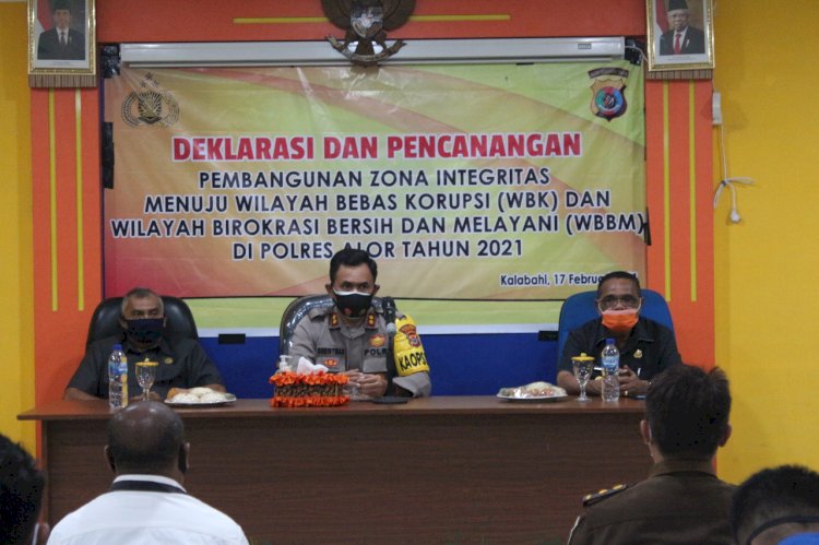 Pencanangan Zona Integritas menuju WBK dan WBBM Polres Alor