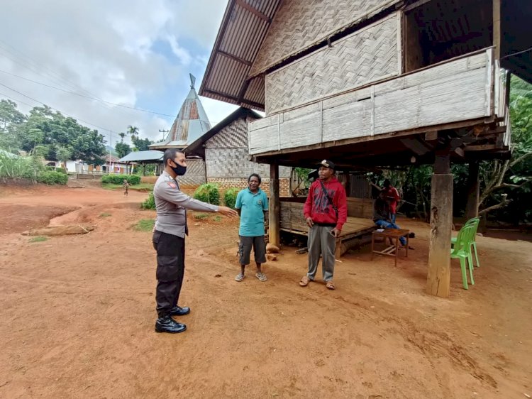 Kanit Binmas Polsek Alsel Laksanakan Sambang Dan Berikan Himbauan Prokes