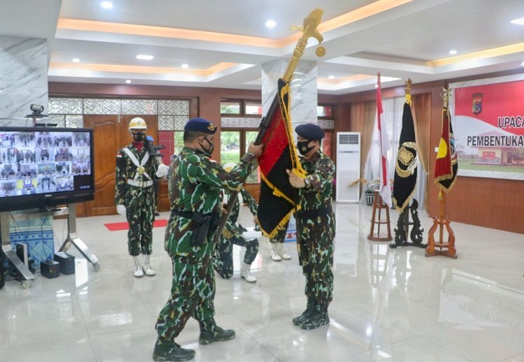 Kapolda NTT Pimpin Upacara Peresmian dan Pengukuhan Pembentukan Batalyon C Pelopor Satbrimobda NTT