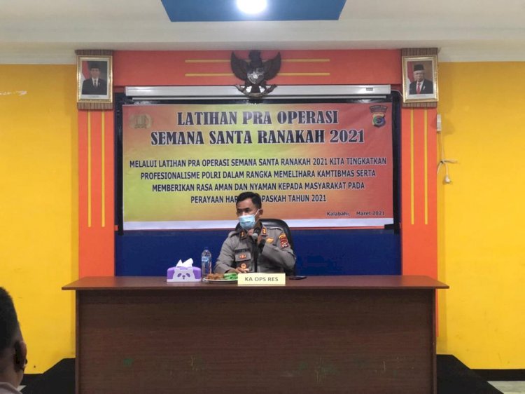 Jelang Paskah, Polres Alor Gelar Latihan Pra Operasi Semana Santa Ranakah 2021