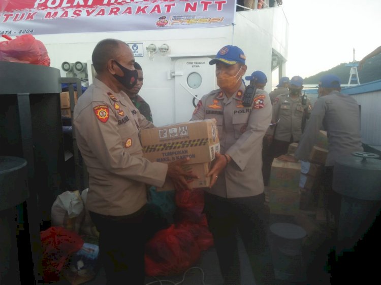 KP. Bharata Korps Polairud Baharkam Polri Bantu Distribusi Bantuan Ke Pantar