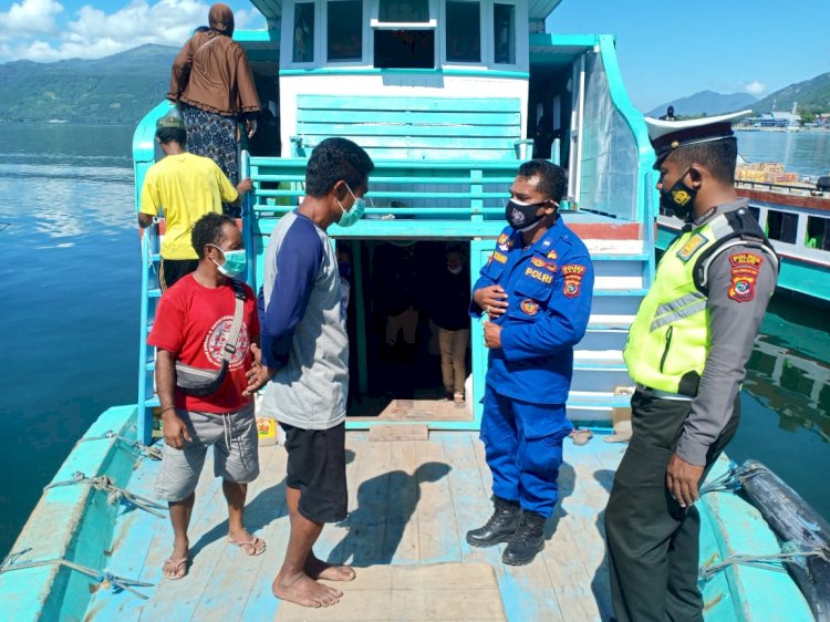 Laksanakan Ops Keselamatan Ranakah 2021, Satlantas Polres Alor Datangi Pelabuhan Laut Kalabahi