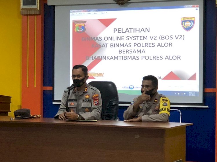 Polres Alor Sosialisasi dan Pelatihan Aplikasi Binmas Online Sistem (BOS)