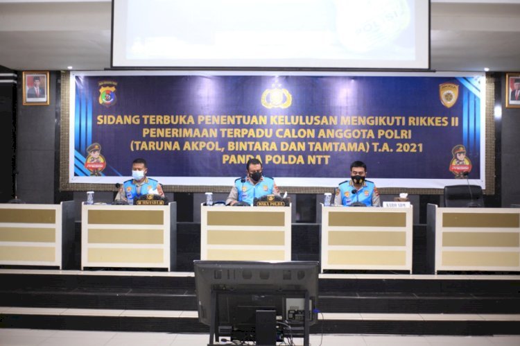 Wakapolda NTT Pimpin Sidang Terbuka Penentuan Kelulusan Mengikuti Rikkes II Penerimaan Terpadu Anggota Polri Taruna AKPOL T.A. 2021